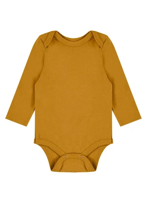 Guloseima - Body Unissex para Bebê em Suedine Marrom - GULOSEIMA