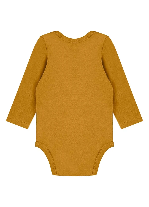 Guloseima - Body Unissex para Bebê em Suedine Marrom 2