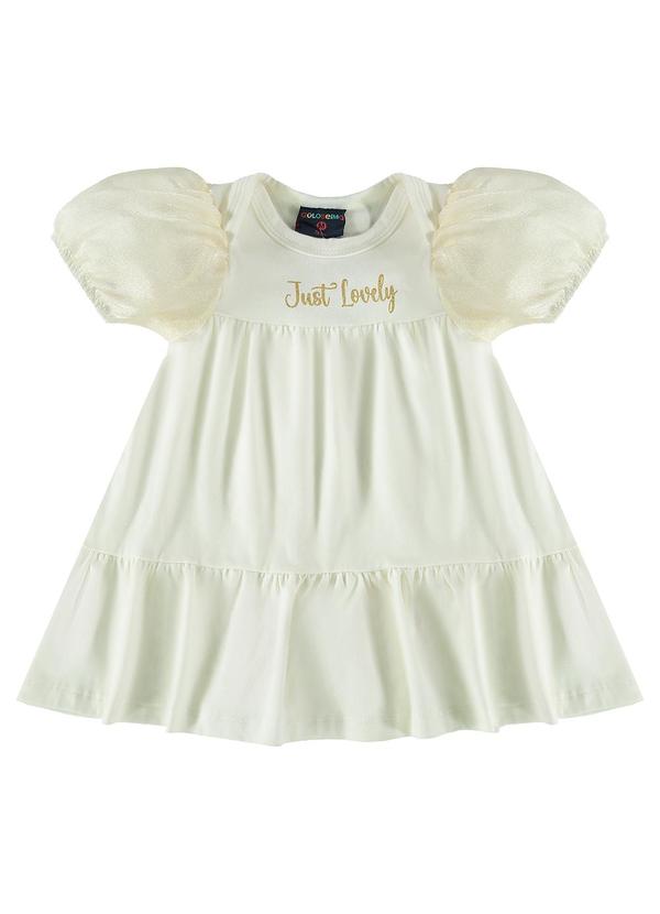 Guloseima - Body Vestido Bebê Menina Off White