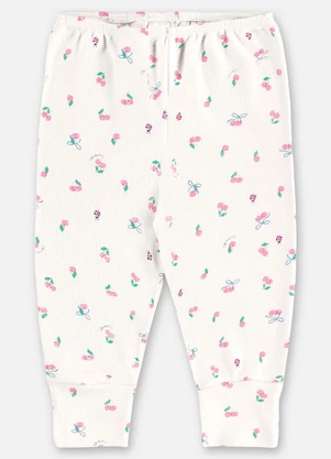 Up Baby - Calça Suedine Bebê Menina Bege - UP BABY