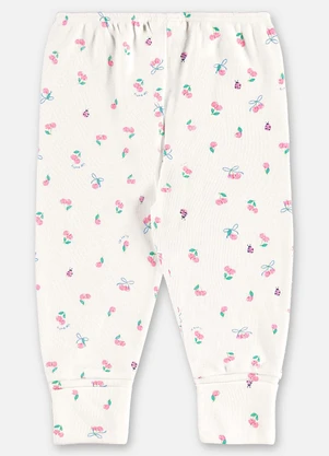 Up Baby - Calça Suedine Bebê Menina Bege - UP BABY