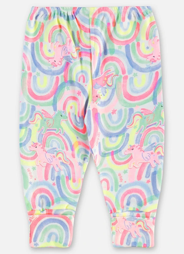 Up Baby - Calça Suedine Bebê Menina Branco 2