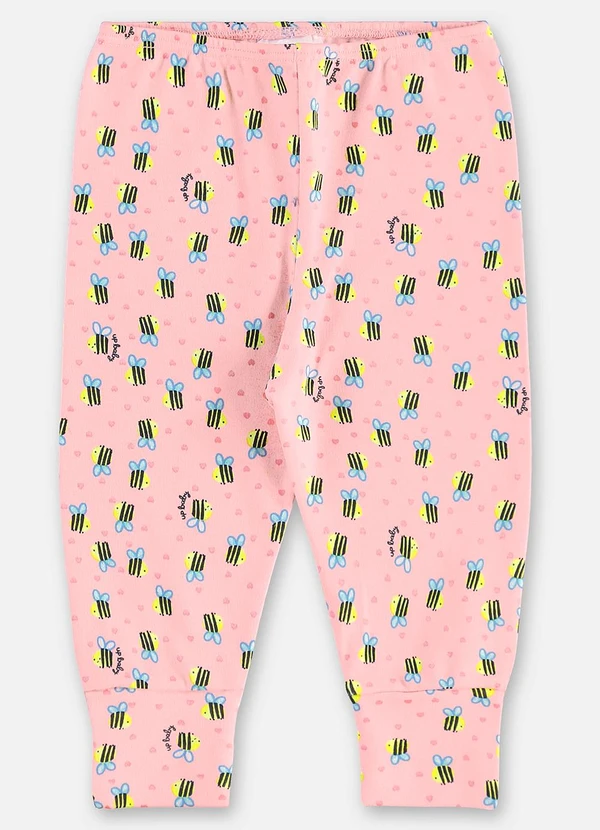 Up Baby - Calça Suedine Bebê Menina Rosa 2