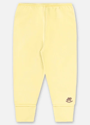 Up Baby - Calça Unissex Bebê Suedine Amarelo - UP BABY