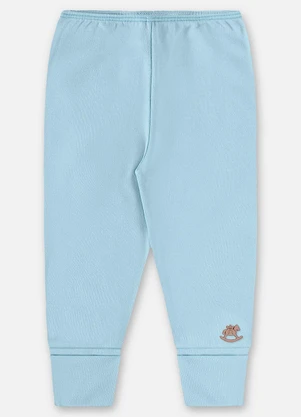 Up Baby - Calça Unissex Bebê Suedine Azul - UP BABY