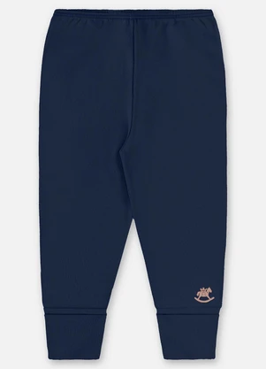 Up Baby - Calça Unissex Bebê Suedine Azul - UP BABY