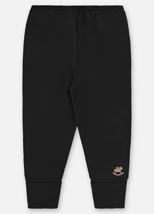 Up Baby - Calça Unissex Bebê Suedine Preto - UP BABY