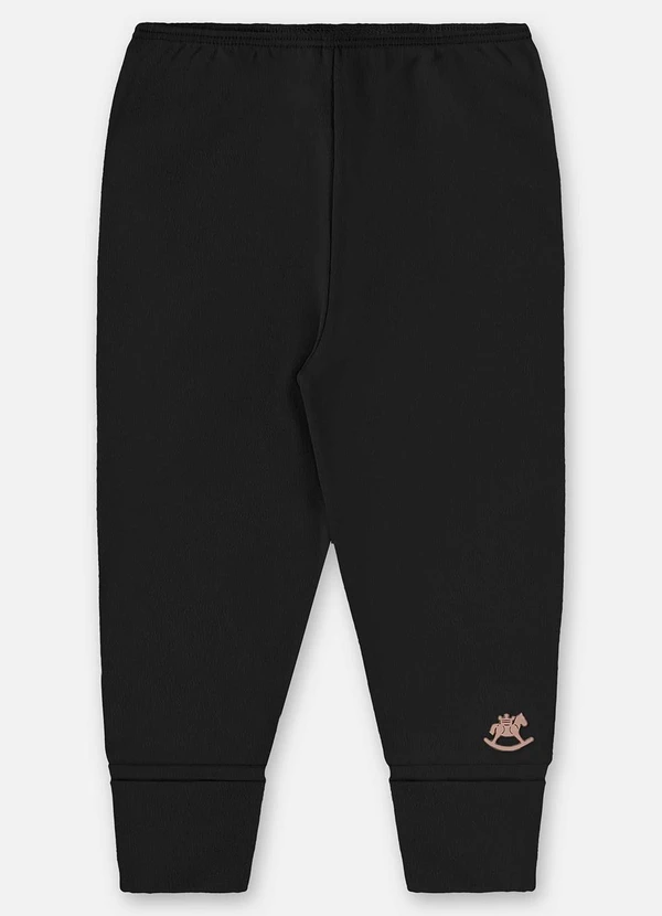Up Baby - Calça Unissex Bebê Suedine Preto