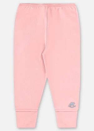 Up Baby - Calça Unissex Bebê Suedine Rosa - UP BABY