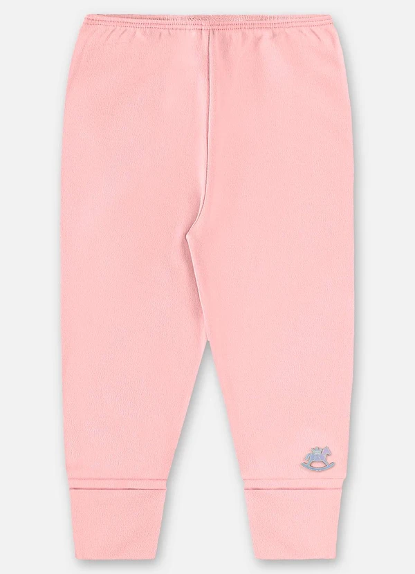 Up Baby - Calça Unissex Bebê Suedine Rosa 2