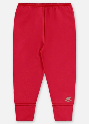 Up Baby - Calça Unissex Bebê Suedine Vermelho - UP BABY