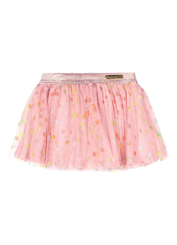 Quimby - Conjunto Bebê Blusa e Saia Tule Bege 4