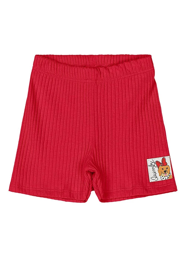 Quimby - Conjunto Bebê com Blusa e Bermuda Vermelho 3