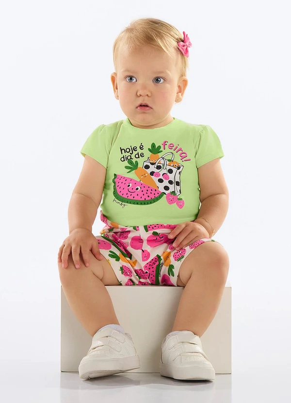Quimby - Conjunto Bebê com Blusa e Short Verde