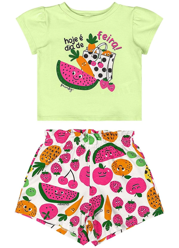 Quimby - Conjunto Bebê com Blusa e Short Verde 2