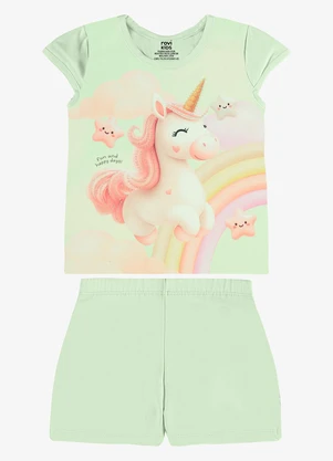Rovi Kids - Conjunto Blusa com Shorts Infantil Verde - ROVI KIDS