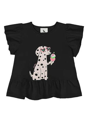 Quimby - Conjunto Blusa e Legging Bebê Menina Preto - QUIMBY