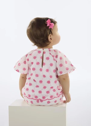 Quimby - Conjunto Blusa e Short Laise Bebê Rosa - QUIMBY