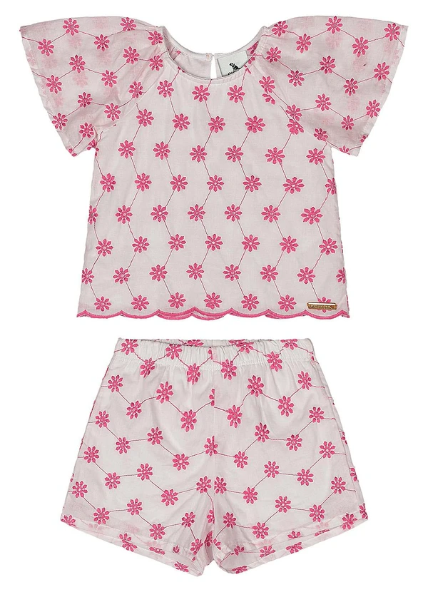 Quimby - Conjunto Blusa e Short Laise Bebê Rosa 3