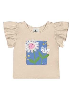 Quimby - Conjunto Blusa e Short-Saia Bebê Bege - QUIMBY