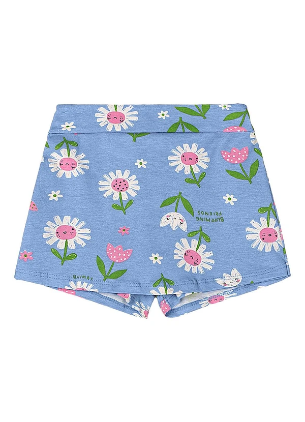 Quimby - Conjunto Blusa e Short-Saia Bebê Bege 3