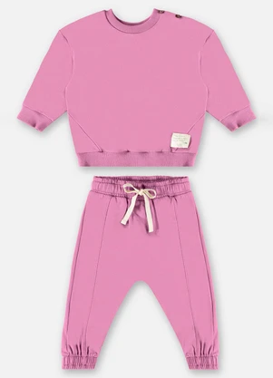 Up Baby - Conjunto Blusão e Calça Unissex Bebê Roxo - UP BABY