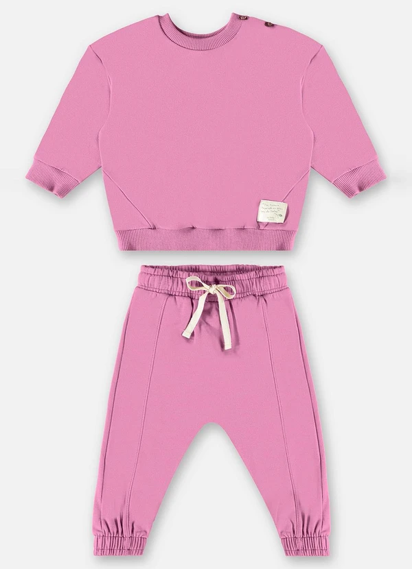 Up Baby - Conjunto Blusão e Calça Unissex Bebê Roxo