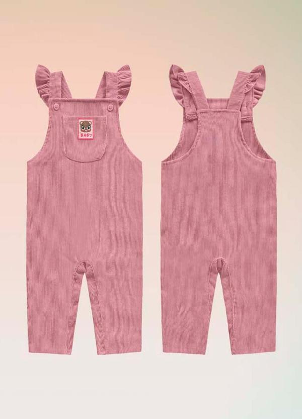 Fakini Kids - Conjunto Body e Macacão Bebê Rosa 3
