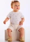 Up Baby - Conjunto Body e Short Unissex Bebê Bege - variação: Bege