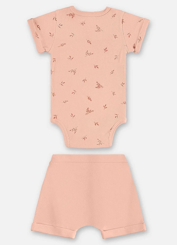 Up Baby - Conjunto Body e Short Unissex Bebê Rosa 2