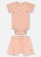 Up Baby - Conjunto Body e Short Unissex Bebê Bege - variação: Rosa