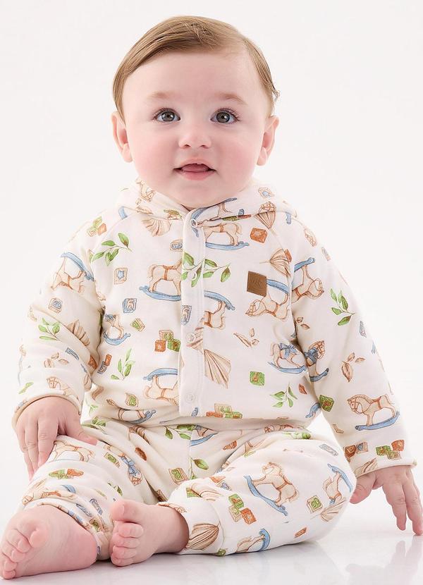 Up Baby - Conjunto Casaco e Calça Unissex Off White