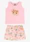 Rovi Kids - Conjunto Feminino Regata com Shorts Rosa - variação: Rosa