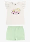 Rovi Kids - Conjunto Infantil Blusa com Shorts Bege - variação: Bege