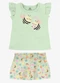Rovi Kids - Conjunto Infantil Blusa com Shorts Verde - variação: Verde