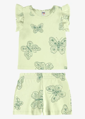 Rovi Kids - Conjunto Infantil Blusa com Shorts Verde - ROVI KIDS