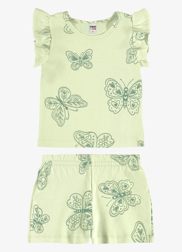 Rovi Kids - Conjunto Infantil Blusa com Shorts Verde