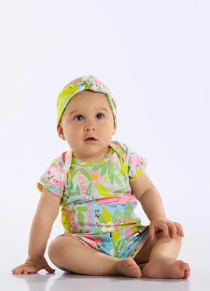 Up Baby - Faixa de Cabelo Suedine Bebê Verde - UP BABY