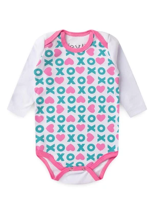 Atelie da Crianca - Kit Body Bebê 3 Peças Kisses Pink - ATELIE DA CRIANCA