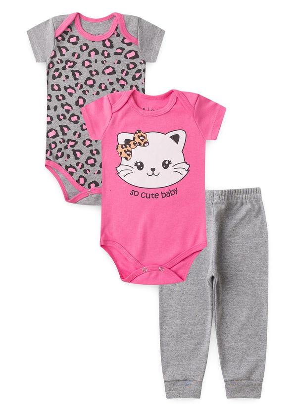 Atelie da Crianca - Kit Body Bebê 3 Peças So Cute Pink