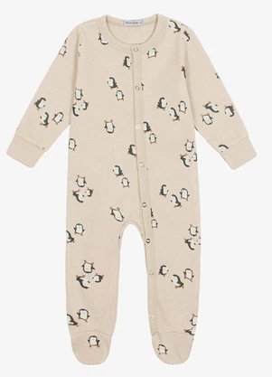 Trick Nick - Macacão Infantil Masculino Malhão Bege - TRICK NICK