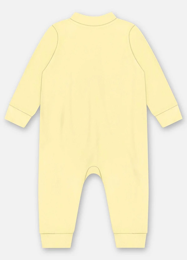 Up Baby - Macacão Unissex Bebê Suedine Amarelo 3