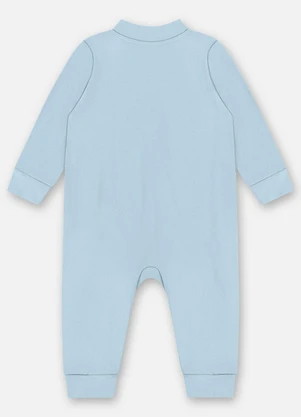 Up Baby - Macacão Unissex Bebê Suedine Azul - UP BABY