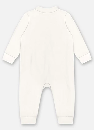 Up Baby - Macacão Unissex Bebê Suedine Bege - UP BABY