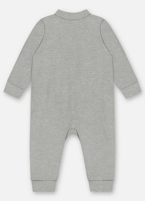 Up Baby - Macacão Unissex Bebê Suedine Cinza 2