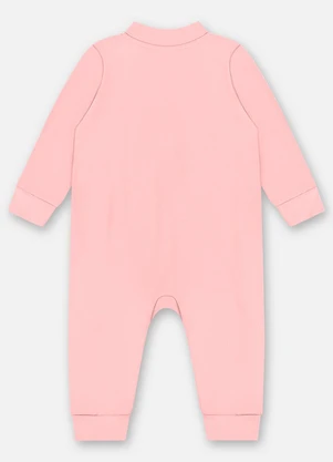 Up Baby - Macacão Unissex Bebê Suedine Rosa - UP BABY