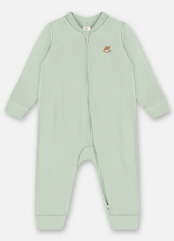 Up Baby - Macacão Unissex Bebê Suedine Verde