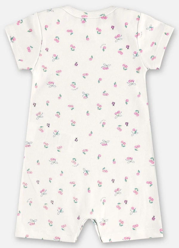 Up Baby - Macaquinho Suedine Bebê Menina Bege 2