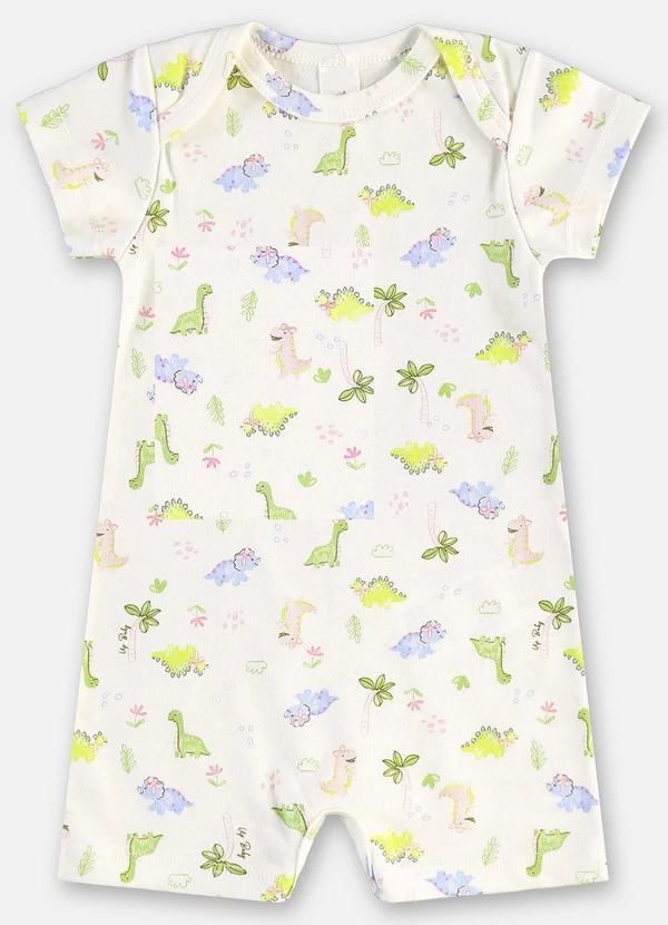 Up Baby - Macaquinho Suedine Bebê Menina Bege