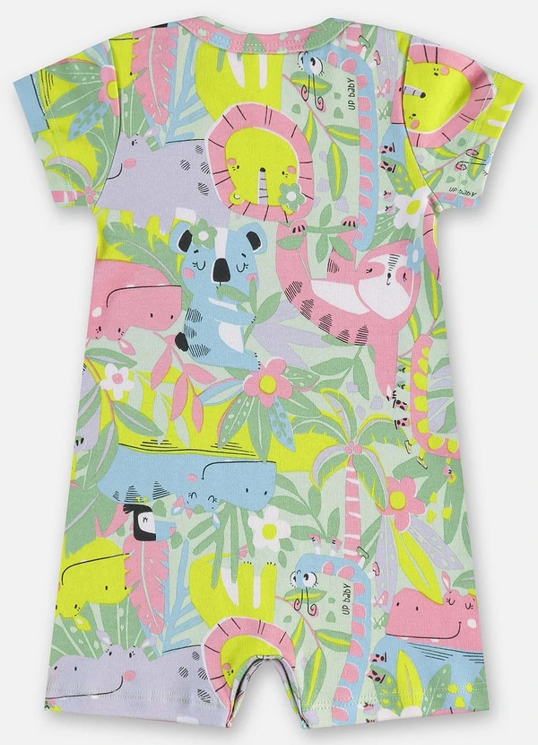 Up Baby - Macaquinho Suedine Bebê Menina Verde 2